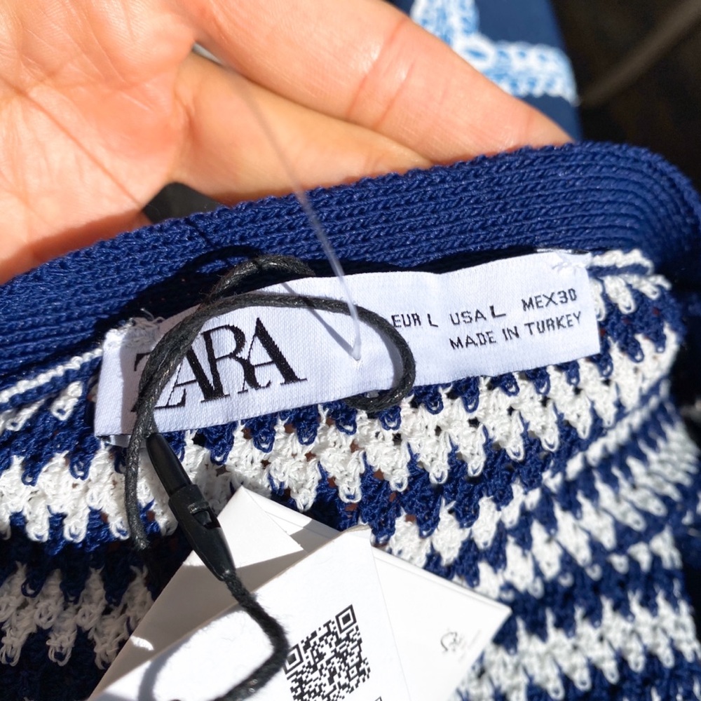 💙 ZARA DARK BLUE WHITE STRIPE MAXI DRESS/COVERUP! - Picture 7 of 13